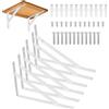 QEEROYO 6 Pezzi Staffa per Mensola Triangolare, Staffe Supporti per Mensole a Parete Triangolare, 150 x 95mm Reggimensola a Scomparsa, per Scaffali, Mensole Montate a Parete Galleggianti, Bianco