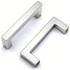 Drenky Maniglie per Mobili, Moderni Argento Maniglie Armadio da Cucina in Acciaio Inossidabile Distanza Fori 64 mm Maniglie Cassetti con Viti, 2 pezzi