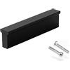 Drenky Maniglie per Mobili, Moderni Nero Opaco Maniglie Cassetti Armadio da Cucina in Alluminio Distanza Fori 96 mm Maniglie Cassetti con Viti, 2 pezzi