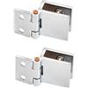 Drenky 2 Pezzi Cerniera Morsetto Clip Porta Vetro 0 Gradi Senza Perforazione per Spessore 5mm - 8mm