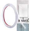 Hengrongshen Modanatura Adesiva per Pareti Bianco Opaco (6M x 0.65cm) Facile da Tagliare e Incollare, Strisce Decorative Flessibili in PVC per Cornici, Specchi, Soffitti, Pavimenti, Armadi, Piastrelle