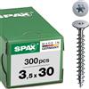SPAX Wirox - Vite per parete posteriore senza obiettivo, 3,5 x 30, Torx 20, 300 pezzi, colore: Argento