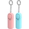 Qoosea 2 Allarme Personale Safesound Security Alarm 130dB Sirena Allarmi di Sicurezza Forti Portachiavi con Luce LED Polizia Approvato Allarme di Sicurezza per i Bambini Donne Anziane Studenti