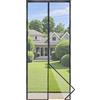 Apalus Prime zanzariera magnetica per porta balcone 75x210cm, luminosa, resistente allo strappo e agli agenti atmosferici, fascia auto-adesiva superiore da 3,8 cm, non accorciabile, Nero