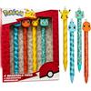 Pokémon Penna Cancellabile 0.6mm, Stationery Set di 4 Penne a Sfera con Inchiostro Blu, Pikachu Cancelleria Scuola, Anime Regalo Bambini (Multi Pikachu & Charizard)