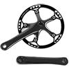 Tbest Set Guarnitura Singola velocità, Guarnitura i Guarnitura i 170Mm Forcella i icletta Montagna 45T / 47T(45T Nero)