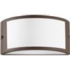 Intec APPLIQUE AUSTIN BRONZO 1 LUCE ATTACCO E27 IP54 25X13X12CM IN ALLUMINIO