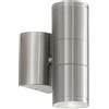 Intec APPLIQUE BIEMISSIONE JUMP ACCIAIO 2 LUCI ATTACCO GU10 IP44 6X11X16CM