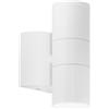 Intec APPLIQUE BIEMISSIONE JUMP BIANCA 2 LUCI ATTACCO GU10 IP44 6X11X16CM