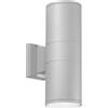 Intec APPLIQUE BIEMISSIONE JUMP SILVER 2 LUCI ATTACCO E27 IP44 10,5X17X30CM