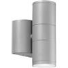 Intec APPLIQUE BIEMISSIONE JUMP SILVER 2 LUCI ATTACCO GU10 IP44 6X11X16CM