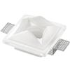 Intec INCASSO BRICK BIANCO 1 LUCE ATTACCO GU10 12X12X7CM IN GESSO VERNICIABILE