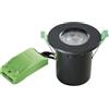 Intec INCASSO DUPLEX NERO IN METALLO IP65 1 LUCE ATTACCO GU10 ?85X104MM CUT OUT ?65-75MM