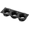 Intec INCASSO ELEVEN NERO IN ALLUMINIO 3 PORTALMPADE ATTACCO GU10 MINI IP20 162X55X25MM