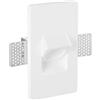 Intec INCASSO ESTRO QUADRATO IN GESSO 1 LUCE ATTACCO MINI GU10 160X90X67MM