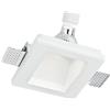 Intec INCASSO GHOST BIANCO 1 LUCE ATTACCO GU10 12X12X5,5CM IN GESSO VERNICIABILE
