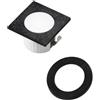 Intec INCASSO LED DAMA NERO 3W 300LM 4000K GHIERA QUADRATA E TONDA 4,4X4,4X2,8CM
