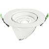 Intec INCASSO LED DELTA BIANCO E SILVER COB 38W 4300LM CCT 3000K / 4000K / 6500K 19,5X23CM