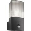 Intec APPLIQUE DARK ANTRACITE E FUME' 1 LUCE ATTACCO E27 IP54 CON SENSORE 10,6X11,9X21,8CM
