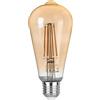 Intec LAMPADINA LED FILAMENTO AMBRA ATTACCO E27 8W 806LM 2500K 300° 64X146mm 15000h CRI80