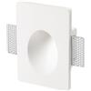 Intec SEGNAPASSI A INCASSO ARIEL BIANCO RETTANGOLARE 1 LUCE ATTACCO GU10 MINI 12X18X5,5CM IN GESSO VERNICIABILE