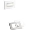 Intec SEGNAPASSI LED A INCASSO BOLT BIANCO E NIKEL 5W 380LM CCT 4500K / 5000K / 6500K IP65 CON BATTERIA DI EMERGENZA