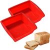 DYOUen 20 x 20 cm, 2 stampi per torte in silicone, quadrati, antiaderenti, flessibili, per cheesecake, brownie, torte, pane, torta al cioccolato