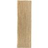 HAMID - Tappeto di Iuta Alhambra Colore Naturale, Tappeti 100% Fibra di Iuta, Intrecciato a Mano, Tappeti per Soggiorno, Sala da Pranzo, Camera da Letto, Corridoi (80x250cm)