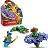 LEGO NINJAGO Nya Contro Spinner Mostro della Mutazione - Giocattolo Ninja Rotante con Lanciatore, Trottola da Combattimento e 2 Minifigure, Eta 6+