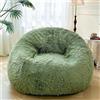 XeGe Copri-pouf gigante da 1,5 m (senza imbottitura) - Pouf contenitore in finta pelliccia ultra morbida in finta pelliccia per giocattoli di peluche, pouf taglia XL per adulti e bambini, verde
