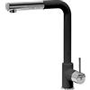 PLADOS Miscelatore cucina Plados monocomando VEMIXEXTL con canna a 90° e doccia estraibile - Nero Matt