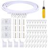 COEWUR 5M Binario Curvo per Tende a Soffitto Binario Tende per Finestre Binario per Tenda Scorrevole a Soffitto Binario a Soffitto PVC per Tende Stanze L U a Forma Tende Divisori Doccia Camper