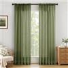 MIULEE Tende Trasparenti Con Passanti Morbidi Finestre per Salotto Eleganti Soggiorno per Camera da Letto e Tende Cameretta Bambini 2 Pannelli 140x245cm Matcha Verde
