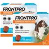 FRONTPRO Compresse Masticabili Per Cani Contro Pulci E Zecche 10-25Kg KIT 6 COMPRESSE