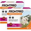 FRONTPRO Compresse Masticabili Per Cani Contro Pulci E Zecche 2-4Kg KIT 6 COMPRESSE