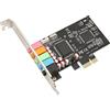 ciciglow Scheda Audio PCI Express 5.1 per Computer - Audio Surround a 6 Canali, 24 Bit 48 KHz, Interna per Giochi 3D e Home Theater