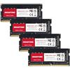 Gigastone 【DDR4 RAM Solo Notebook】GIGASTONE 64GB Kit(4x16GB) DDR4 3200MHz (2933MHz or 2666MHz) PC4-25600 (PC4-23400, 21300) CL22 1.2V SODIMM 260pin Memoria notebook-Unbuffered Non-ECC, alte prestazioni