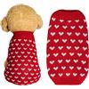 Dxhycc Maglione lavorato a maglia per cani, caldo e morbido, per cani e gatti di taglia media (rosso, L)