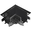 Intec CONNETTORE ANGOLARE VERTICALE NERO PER ALLOGGIO CON MONTAGGIO AD INCASSO A FILO BINARIO BERNINI 6,78CM