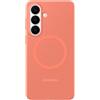 Samsung Silicone Magnet Case cover magnetica colorata in silicone con tecnologia Magnetic Power Profile Galaxy S26+, Coral Red