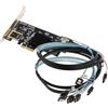KALEA-INFORMATIQUE Scheda controller PCIe x4 per 8 dischi SATA 3 6G con connettori SFF-8087 e cavi MiniSAS verso SATA, chipset Marvell 88SE9215