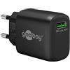 goobay Caricabatterie USB A compatto Alimentatore 18 W Caricabatterie rapido Quick Charge/iPhone 16 connettori/adattatore mini presa -A/piccolo/bianco / 61672