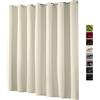 heimtexland Tenda oscurante/termica XXL con occhielli, opaca, 245 x 275 (A x L), isolamento da freddo e caldo,pronte all'uso, tenda decorativa tipo 139., Tessuto, crema, HxB 245x275 cm