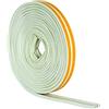 STORMGUARD White 05SR034005MW - Paraspifferi in gomma EPDM a P, autoadesivo, 5 m, lunghezza 5 m, larghezza 9 mm, altezza 5 mm