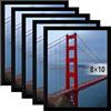 BESCRCL Cornice portafoto da parete, 20,3 x 25,4 cm, nera, confezione da 5