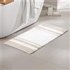Madison Park Tappeto da spa reversibile, 100% cotone, a righe, ultra morbido, ad asciugatura rapida, antiscivolo, assorbente, ad asciugatura rapida, per vasca, doccia e bagno, 51 x 76 cm, grigio talpa