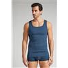 Intimissimi Canotta A Costine In 100% Cotone Superior Blu