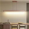 Mikeru Luce a Sospensione in Noce, 100cm Illuminazione a Sospensione Dimmerabile Lampadario in Legno con Telecomando dal 10% al 100% 3000k/4500k/6500k Luci per L'isola Della Cucina per Il Soggiorno