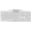 CHERRY KC 1000 SC, Tastiera di Sicurezza Cablata con Lettore di Carte Integrato, Layout Tedesco (QWERTZ), Plug & Play (USB-A), Design Piatto, Bianco-Grigio