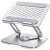 UGREEN Supporto per Tablet Pieghevole in Ferro Girevole a 360°, Compatibile con Samsung Tab, iPad Pro 13''/12.9, iPhone 16 Plus, Galaxy S24 Ultra, Universale da 4,7 a 13, Argento